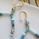 Free People New! FP Avril Stone Dangle Earrings Photo 6