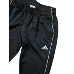 Adidas  Womens Pants Small Black Ankle Zip Track Joggers Sweatpants Running Photo 4