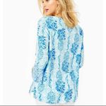 Lilly Pulitzer Keona pineapple printed tunic long sleeve paisley print top Photo 5