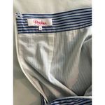 Parker  Womens Lambert‎ Bow-Tie Striped Poplin Skirt 4 Blue White Ruffle Cotton Photo 6