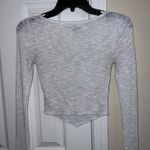 Wild Fable White long sleeve crop top #croptop  white, long sleeve, ribbed, fitted, crop style, textured, casual, minimalist, stretchy, layered Photo 1