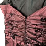 Papell Boutique Evening Formal Dress Floral Felt Shell Spaghetti Straps Zipper 4 Photo 6