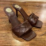 Vince Camuto Brown Quilted Heeled Mules Photo 0