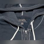 True Religion  Full Zip Classic Hoodie Big T Stitching Graphic Y2K Women’s Size L Photo 2