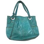 Fossil  Vintage Womens Green Leather Shoulder Bag Purse Photo 0