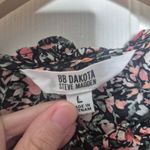BB Dakota Steve Madden Floral Sleeveless Ruffle Blouse Cotton Size Large Photo 2