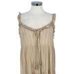 Charlie Paige Beige Sleeveless Tiered Maxi Dress With Ruffle Details Size Small Photo 1
