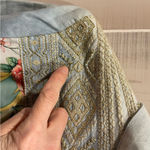 Beautiful NWT Aratta Silent Journey chambray floral gold embroidery boho shirt Pink Photo 4