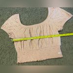 Hollister light pink floral off the shoulder cropped size medium shirt Photo 4