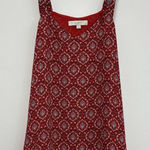Loft Red patterned tank top - Size M Photo 0