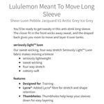 Lululemon Meant To Move Long Sleeve Sheer Luon Pebble Jacquard Ice Gray Size 6 Photo 11