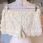 Love, Fire Romantic Flirty Lace Crochet Beige Shorts Back Zip Womens Small Love Fire Photo 0