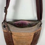 The Sak Crossbody Bag Brown Leather Suede Adjustable Strap Buckle Pockets Zip Up Photo 5