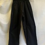 Monica Nera Black High Waist Paperbag Pants Belt Tie Classy Sophisticated Pocket Size 6 Photo 2