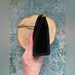 Vintage black velvet small hand bag with gold metal star Photo 2