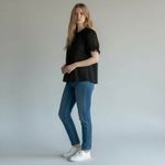 J.Crew  Black Gold Dot Sheer Puff Sleeve Smocked Neck Blouse Top Size M Photo 1