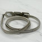 Womens Silver Tone Coil Stretch Belt Rhinestone Buckle Cinch One Size (OS) ✨ Photo 2