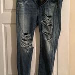 American Eagle Outfitters Blue Super Stretch Jeggings Cropped 18 Long Jeans Photo 0