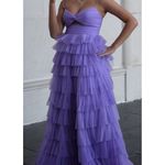 Jovani  Lilac High Waist Ruffled Layered A LineSkirt Gown ~ 38290 Size 4 Photo 11