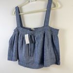 American Eagle  AE Chambray Swing Cami X-large XL NWT New Blue Embroidered Boho Photo 4