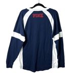 PINK - Victoria's Secret Victoria's Secret PINK NFL New England Patriots Football Blue Sequin Top Medium‎ Photo 1