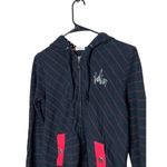 Volcom Black Red Striped ZipUp Hoodie Medium Vintage Y2K Photo 1