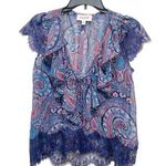 Highline  Collective Women’s Small Petite Paisley See Through Light Weight Blouse Photo 0