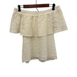 Jun & Ivy  Cream White Off The Should Lace Feminine Blouse Size Women's XS Photo 1