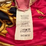 Y2K Baroque Print Off Shoulder Crop Top Boho Renaissance Style S/Chico USA Made Pink Photo 5