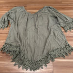 Ny Collection Sage Lace Trim One Sized Bohemian Top Photo 0