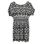 Delirious size medium short sleeve babydoll‎ fit blouse black and white Photo 1