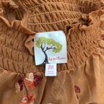 Fig and Flower Rust Floral Long Sleeve Dress Brown Size M Photo 2