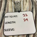 Knox Rose  Cream Pink Blue Knit Short Sleeve Fringe Cardigan Women's Size Large Photo 1