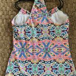 Next women’s tankini top brightly colored small Blue Photo 1