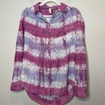 Pilcro and the Letterpress Anthropologie  Pink Purple Tie Dye Button Down Size S Photo 0