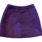 Old Navy Burgundy faux suede pocket front mini skirt 8 Photo 0
