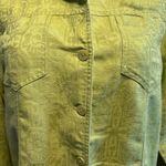 Dialogue  Shacket Linen Blend Sm Green Pockets Embossed Minimalist Lagenlook Photo 2