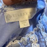 Eileen West Blue Hydrangea Woven Cotton Nightgown S Blue Photo 9