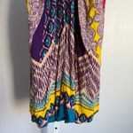 Angie Bohemian Mini Dress Colorful Paisley Print Sleeveless Casual sz S Photo 7
