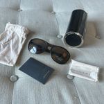 BVLGARI NIB  Chocolate Brown Wide Round Sunglasses Photo 2