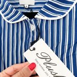 NWT PLUSH Apparel Revolve Blue Striped Long Sleeve Sleep Pajama Dress Sz S Photo 3