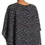 Eileen Fisher Knit Poncho OS Organic Linen Textured Geometric Diamond One Size Photo 1