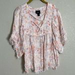 Daytrip Buckle  Floral Criss Cross Neckline Blouse XS Photo 5