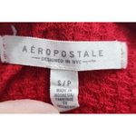 AÉROPOSTALE‎ Long Sleeve Shirt Womens Size S Red Waffle Knit Notched V Photo 4