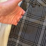 EXPRESS Black and White Menswear Style Plaid Cropped Ankle Pants, size 4 Photo 8