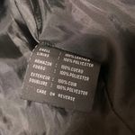 JLC 100% Leather Women's Black Button Down Collar Long Sleeve Coat Jacket Size M Blue Size M Photo 3