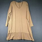 American Eagle Sweater Womens Medium Tan Oversized Pullover Ribbed Knit Tunic Photo 8