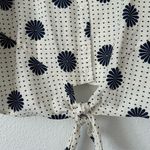 Modcloth  Wisely Tied Button Up Front Tie Linen Blend Top sz 1X Photo 7