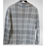 William Rast  Womens Size‎ Small Gray Check Plaid SOFT & FUZZY Buttoned Sweater Photo 1