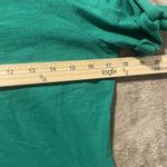 LAUREN Ralph LAUREN Shirt Womens Sz S Green Lace Up Cuff Sleeve Gold Short Slv Photo 7